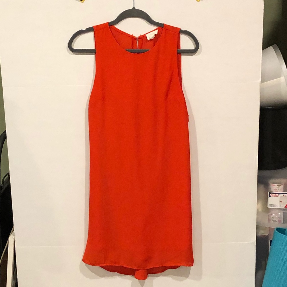 Everly Red/Orange Sleeveless Shift Dress Sz M